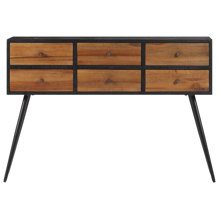 Masă Consolă Cu Sertare, 116X30X76 Cm, Lemn Masiv Tec Reciclat