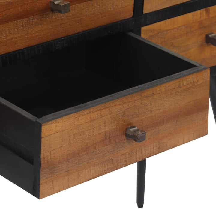 Masă Consolă Cu Sertare, 116X30X76 Cm, Lemn Masiv Tec Reciclat