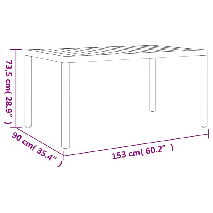 Set Mobilier Pentru Grădină, 7 Piese, Negru, Aluminiu