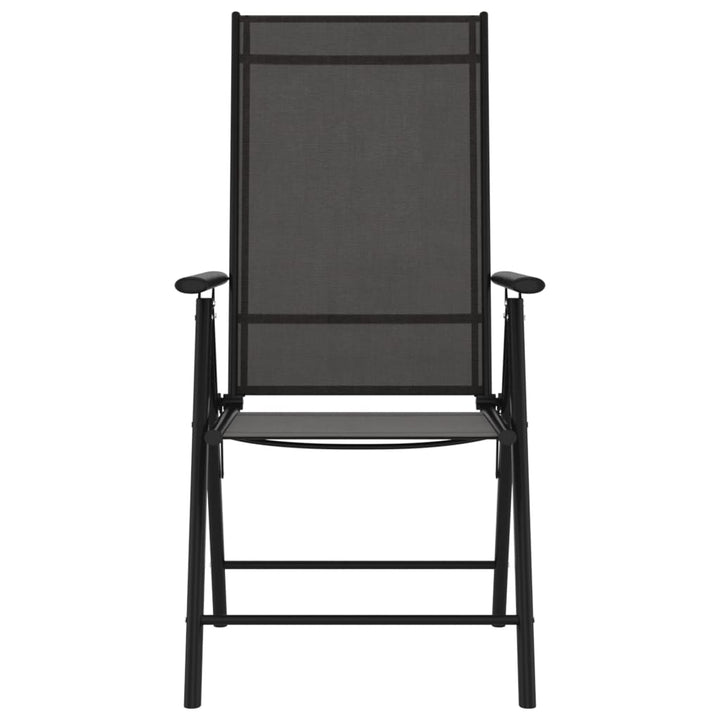 Set Mobilier Pentru Grădină, 7 Piese, Negru, Aluminiu