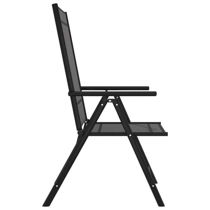 Set Mobilier Pentru Grădină, 7 Piese, Negru, Aluminiu