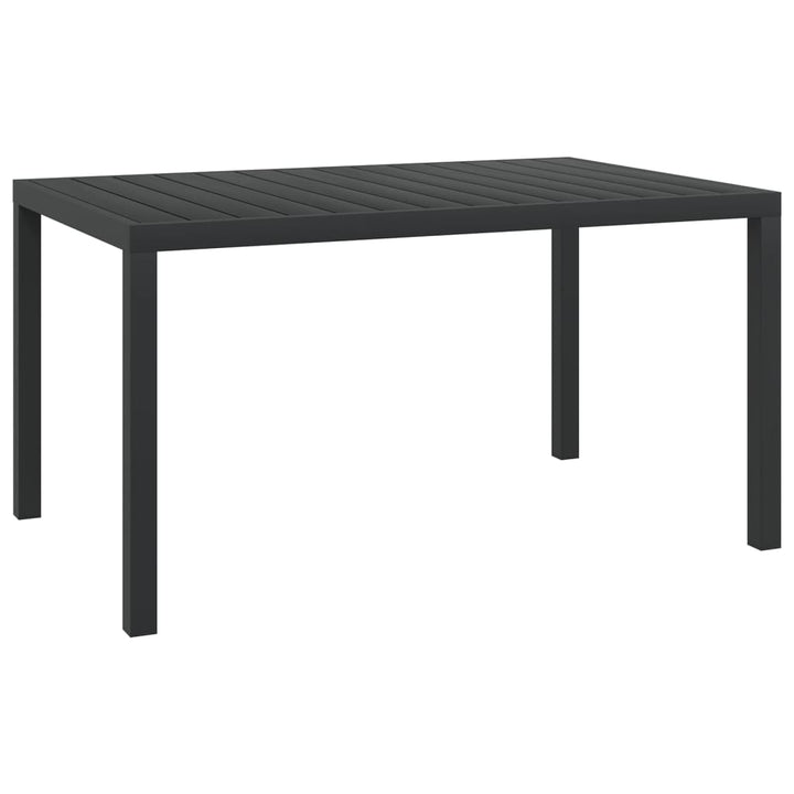 Set Mobilier Pentru Grădină, 7 Piese, Negru, Aluminiu
