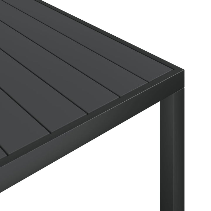 Set Mobilier Pentru Grădină, 7 Piese, Negru, Aluminiu