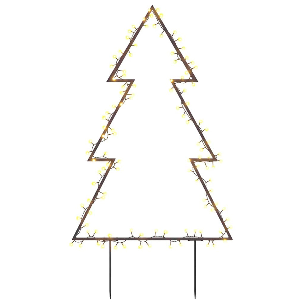 Decorațiune Brad Cu Lumini De Crăciun Cu Țăruși, 115 Led, 90 Cm Negru