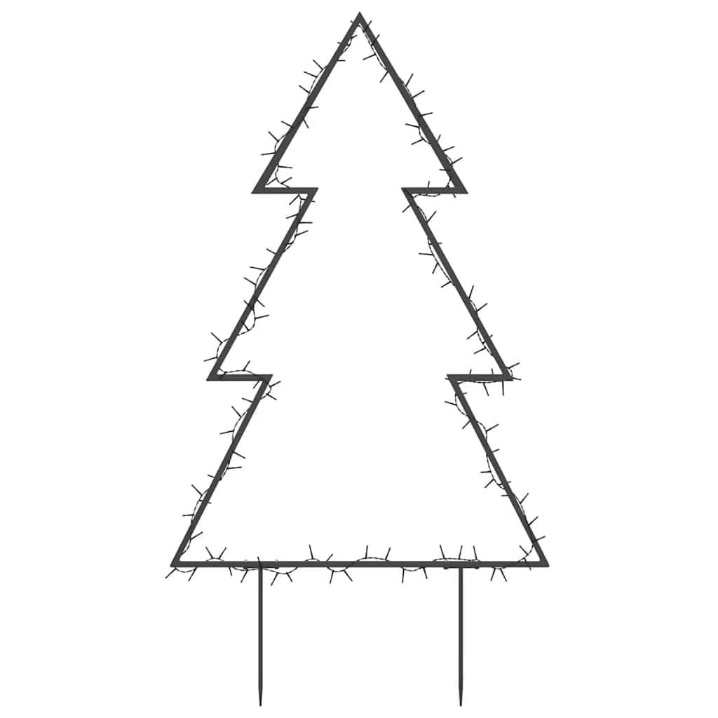 Decorațiune Brad Cu Lumini De Crăciun Cu Țăruși, 115 Led, 90 Cm Negru
