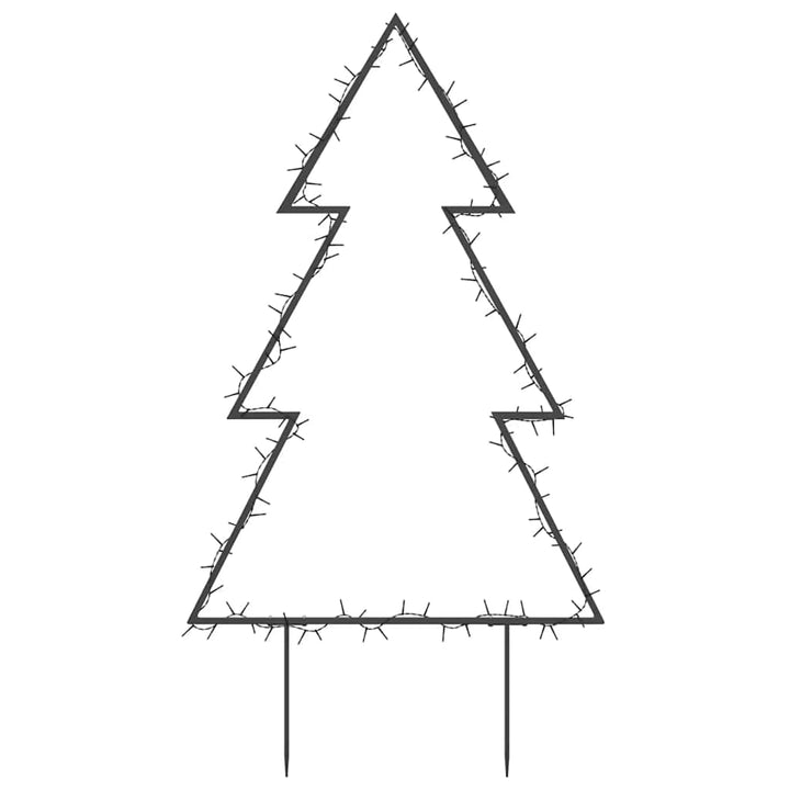 Decorațiune Brad Cu Lumini De Crăciun Cu Țăruși, 115 Led, 90 Cm Negru