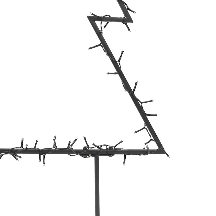Decorațiune Brad Cu Lumini De Crăciun Cu Țăruși, 115 Led, 90 Cm Negru