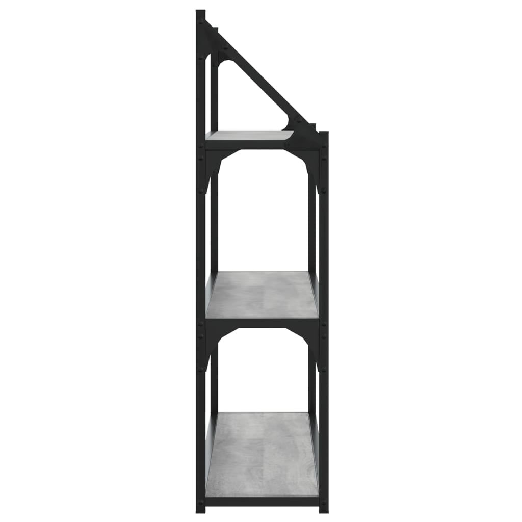 Raft Cu 3 Niveluri, Gri Sonoma, 80X21X78,5 Cm, Lemn Prelucrat