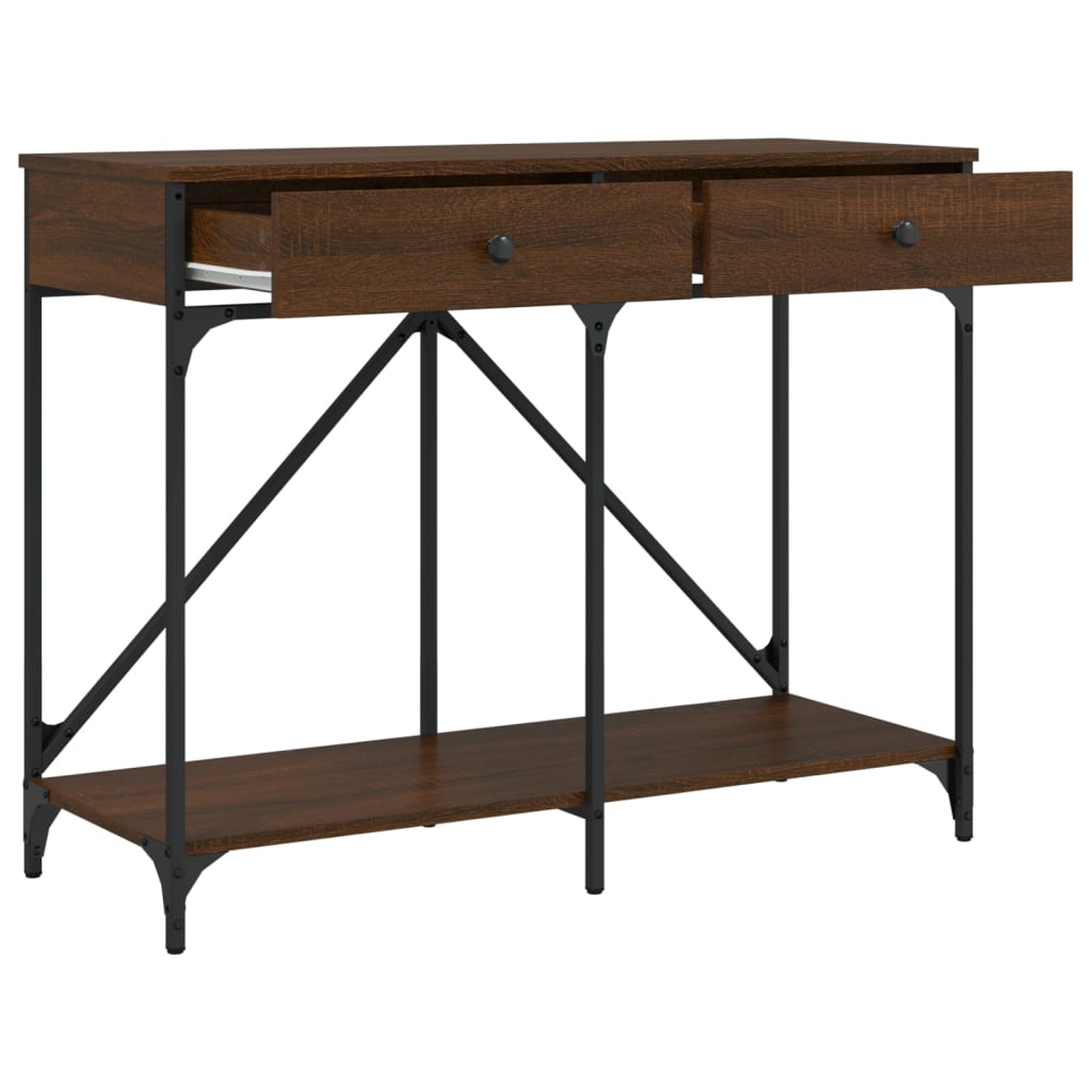 Măsuță Consolă, Stejar Maro, 100X39X78,5 Cm, Lemn Prelucrat