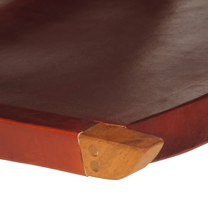 Scaun Relaxant Pliant, , Piele Naturală