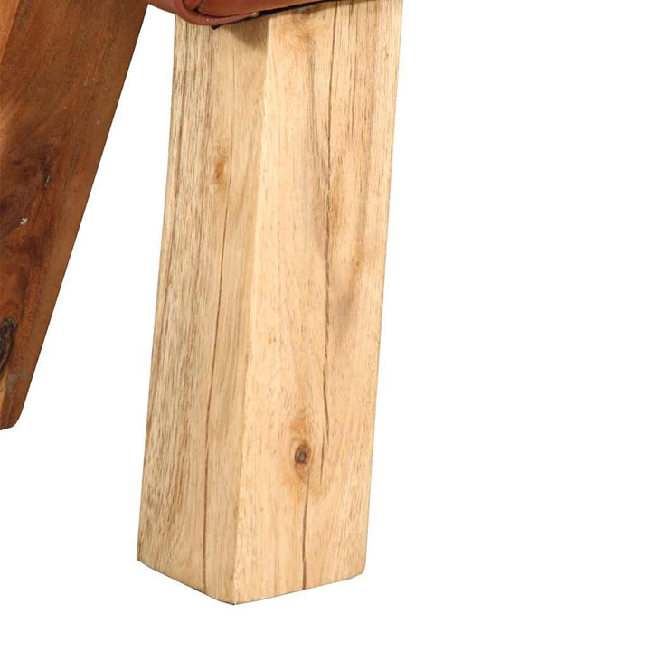 Bancă De Gimnastică, Maro, 110 Cm, Piele Naturală