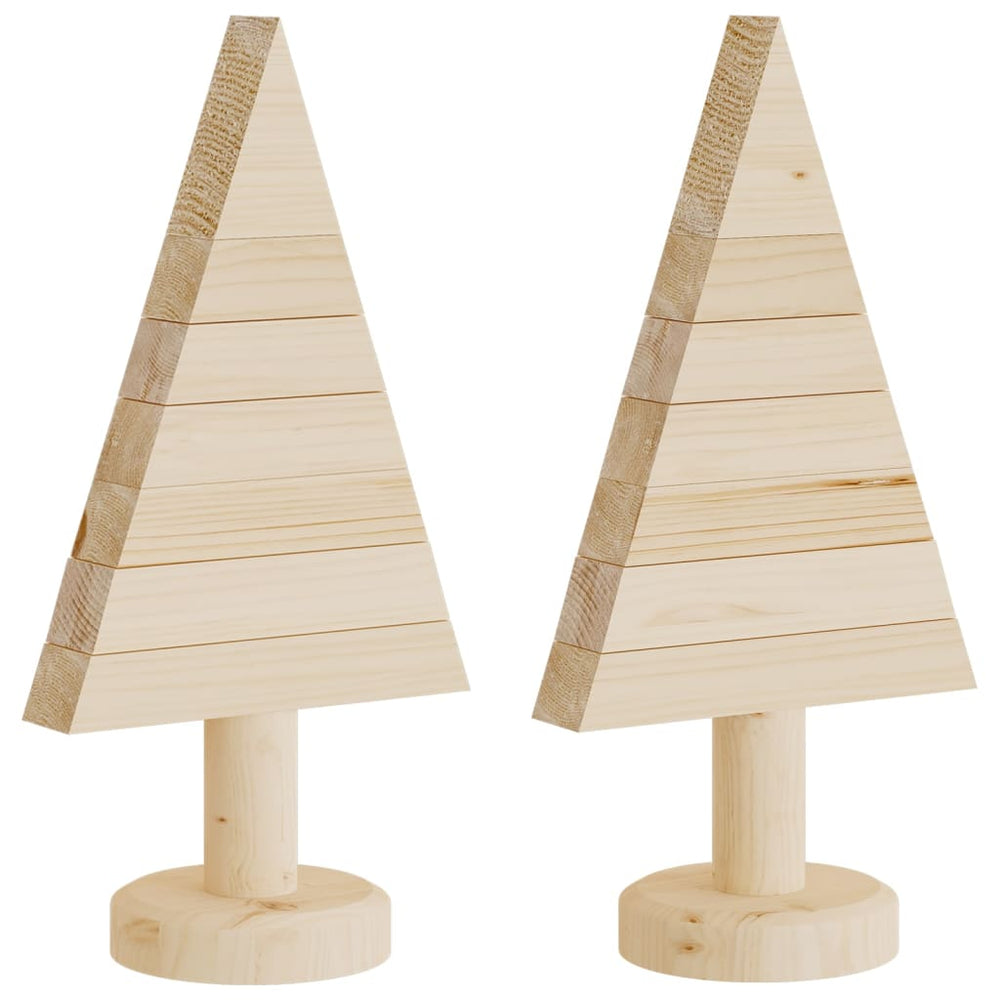 Brazi De Crăciun Din Lemn Decorativi 2 Buc. 30 Cm Lemn De Pin