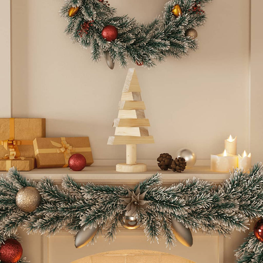 Brazi De Crăciun Din Lemn Decorativi 2 Buc. 30 Cm Lemn De Pin