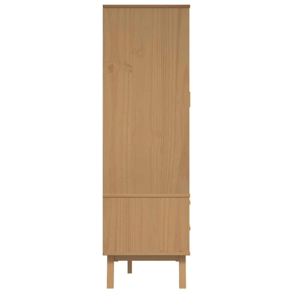 Șifonier &quot;Olden&quot;, Gri/Maro, 76,5X53X172 Cm, Lemn Masiv Pin