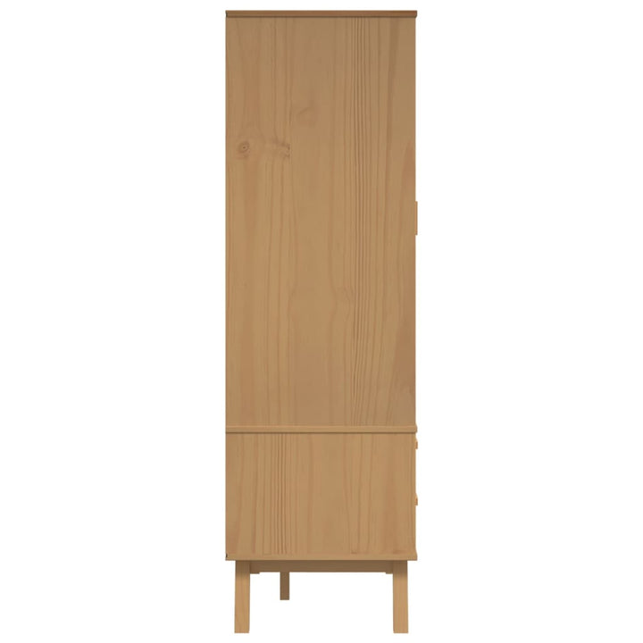 Șifonier &quot;Olden&quot;, Gri/Maro, 76,5X53X172 Cm, Lemn Masiv Pin