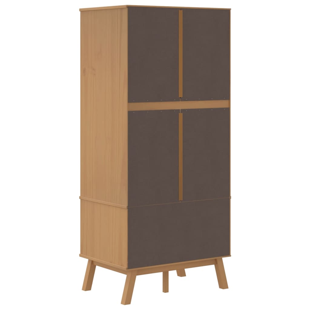 Șifonier &quot;Olden&quot;, Gri/Maro, 76,5X53X172 Cm, Lemn Masiv Pin