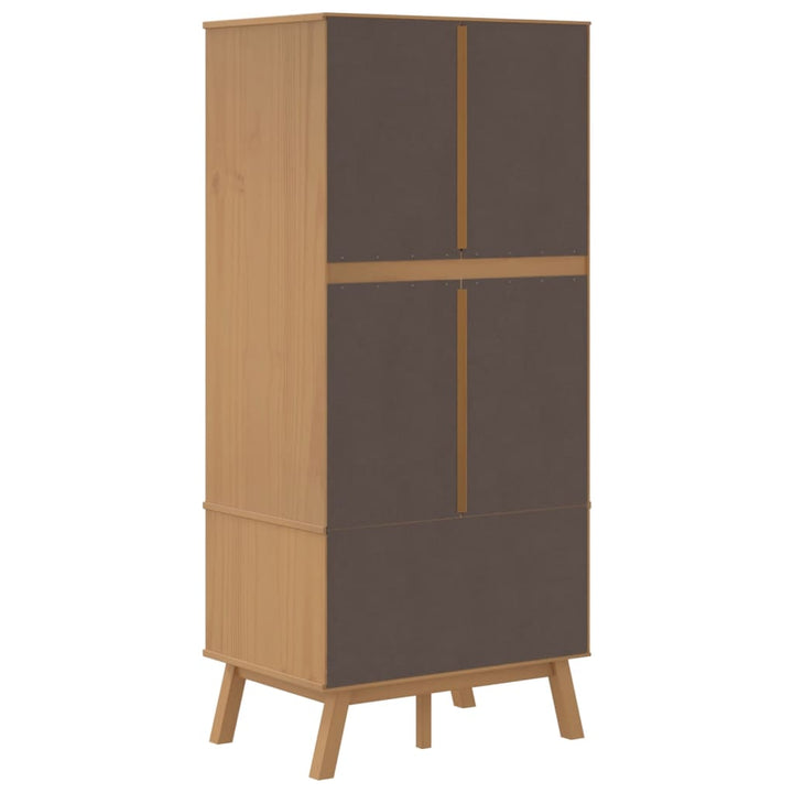 Șifonier &quot;Olden&quot;, Gri/Maro, 76,5X53X172 Cm, Lemn Masiv Pin