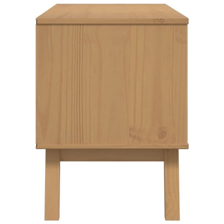 Dulap Tv „Olden”, Alb/Maro, 114X43X57 Cm, Lemn Masiv Pin