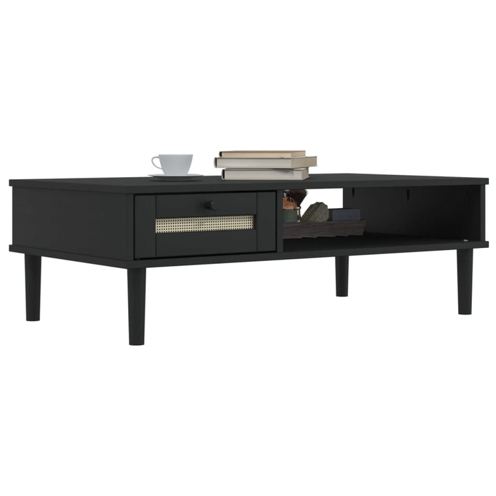 Masă De Cafea Senja Aspect Ratan 100X55X33 Cm Lemn Masiv