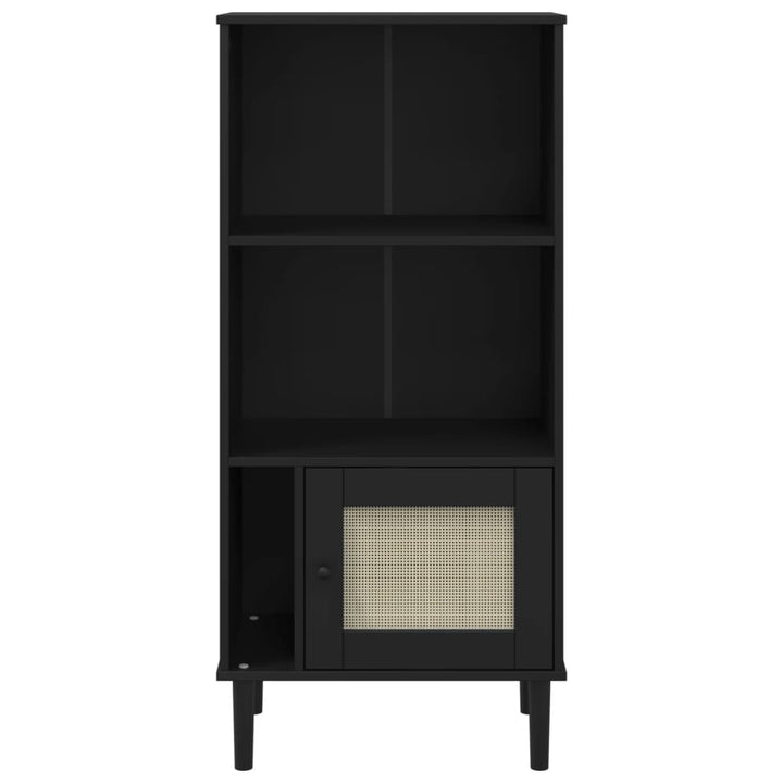 Bibliotecă Senja Aspect Ratan 60X35X130 Cm Lemn Masiv Pin