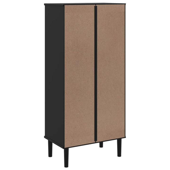 Bibliotecă Senja Aspect Ratan 60X35X130 Cm Lemn Masiv Pin