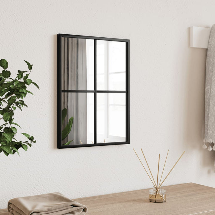 Oglinzi De Perete, 6 Buc., Negru, 100X60 Cm, Metal