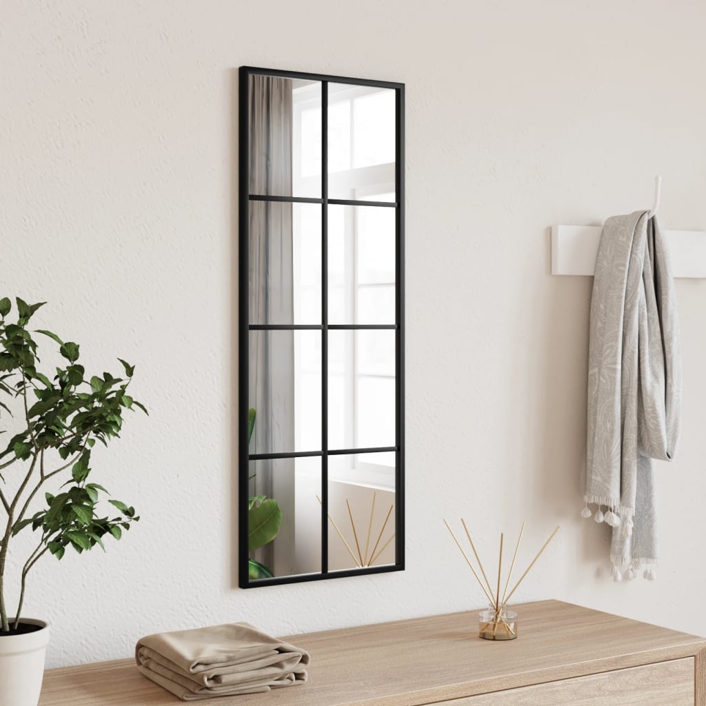Oglinzi De Perete, 6 Buc., Negru, 100X60 Cm, Metal