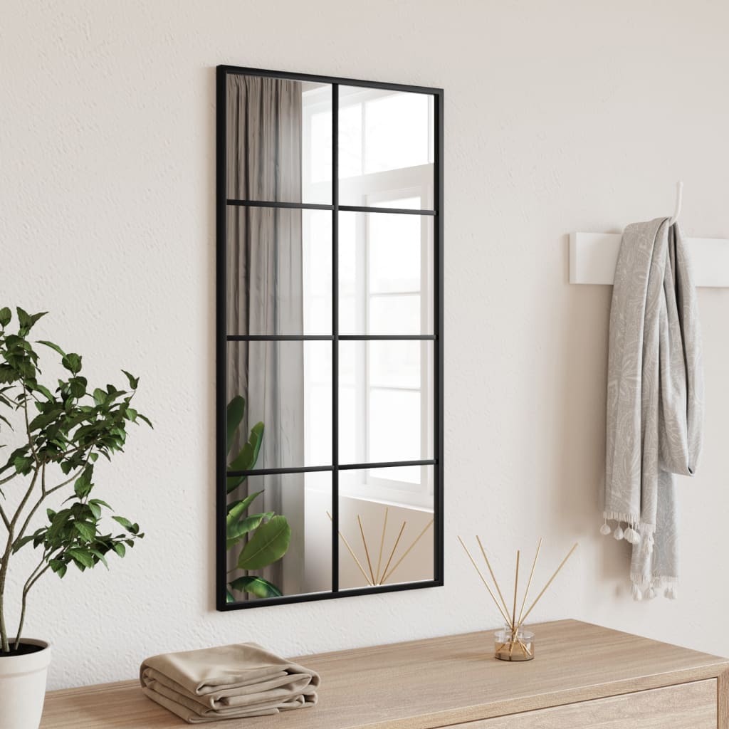 Oglinzi De Perete, 6 Buc., Negru, 100X60 Cm, Metal