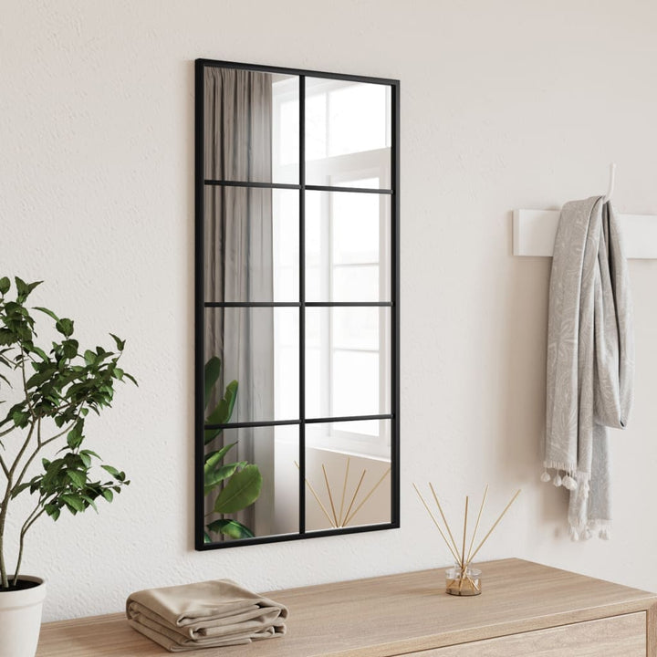 Oglinzi De Perete, 6 Buc., Negru, 100X60 Cm, Metal