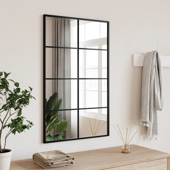 Oglinzi De Perete, 6 Buc., Negru, 100X60 Cm, Metal