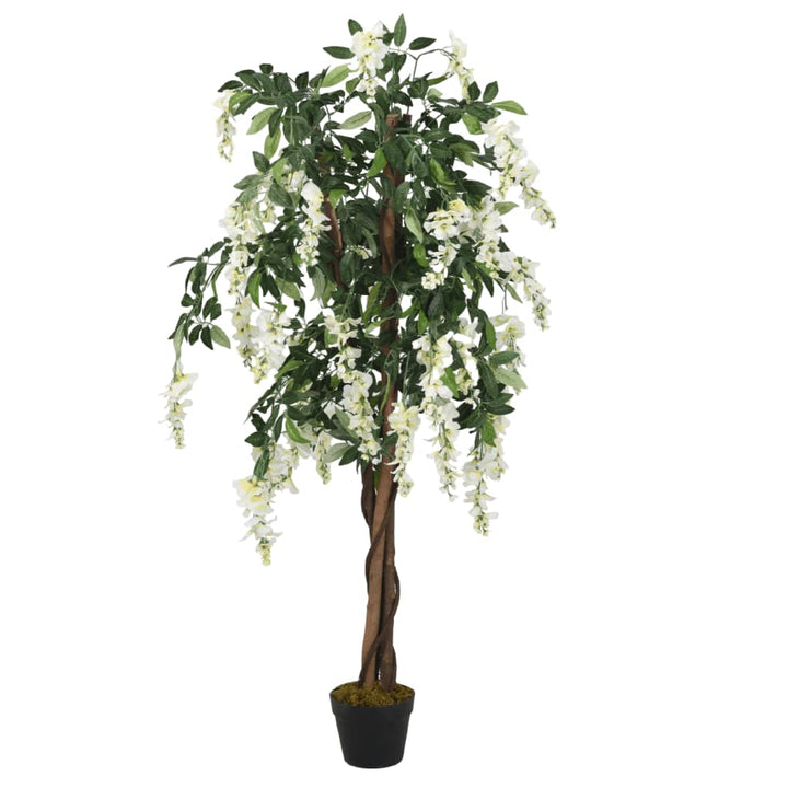 Arbore Artificial Wisteria 1260 Frunze Verde Și Alb