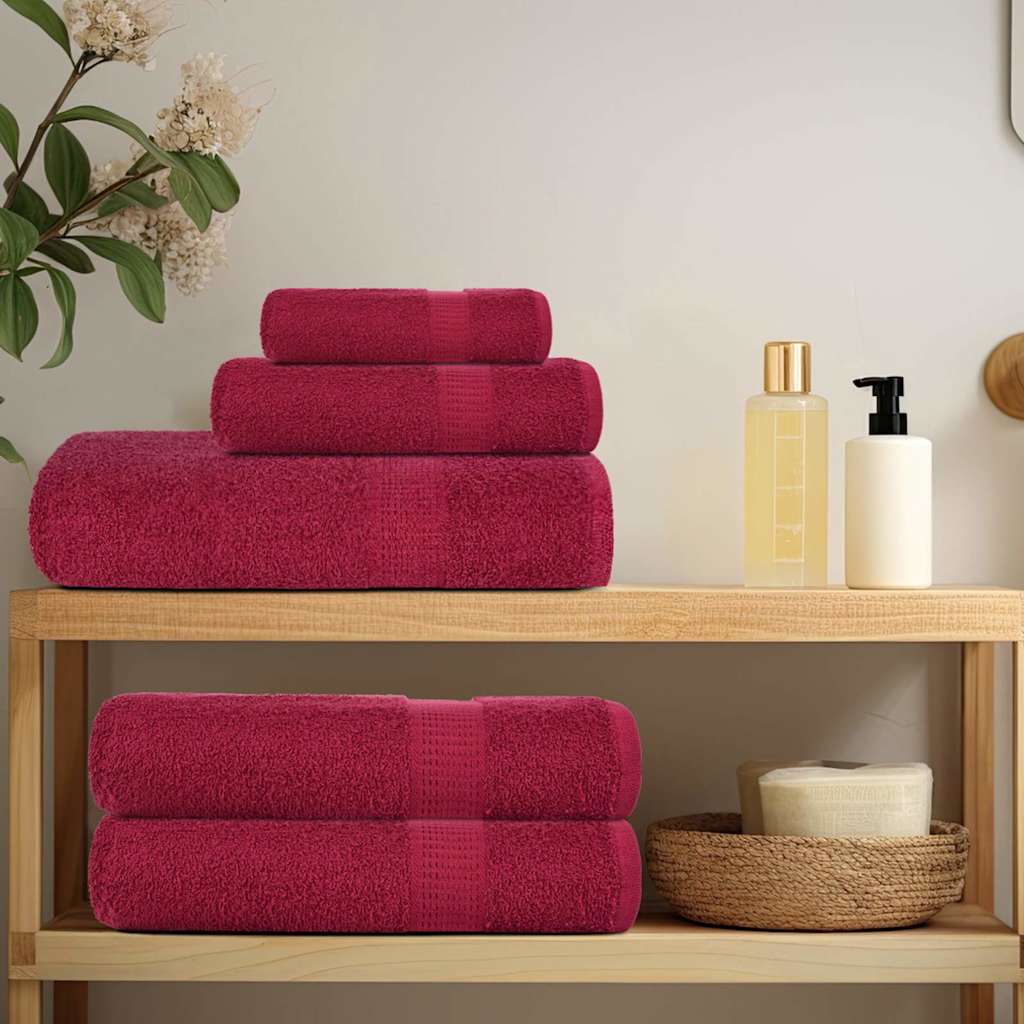Set Prosoape 6 Piese Bordeaux 360 G/M² 100% Bumbac