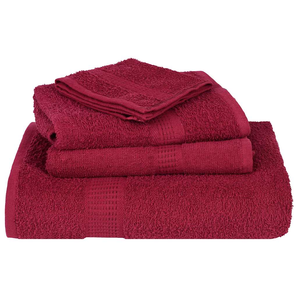 Set Prosoape 6 Piese Bordeaux 360 G/M² 100% Bumbac