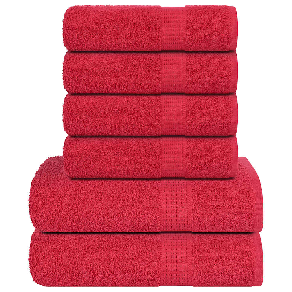 Set Prosoape 6 Piese Bordeaux 360 G/M² 100% Bumbac