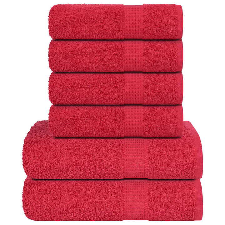Set Prosoape 6 Piese Bordeaux 360 G/M² 100% Bumbac