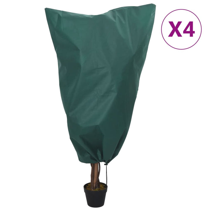 Huse De Fleece Pentru Plante Cu Șnur 4 Buc 70 G/M² 0,8X0,8 M