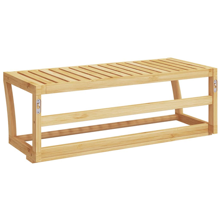 Raft De Prosoape Pentru Perete, 60X25X20 Cm, Bambus