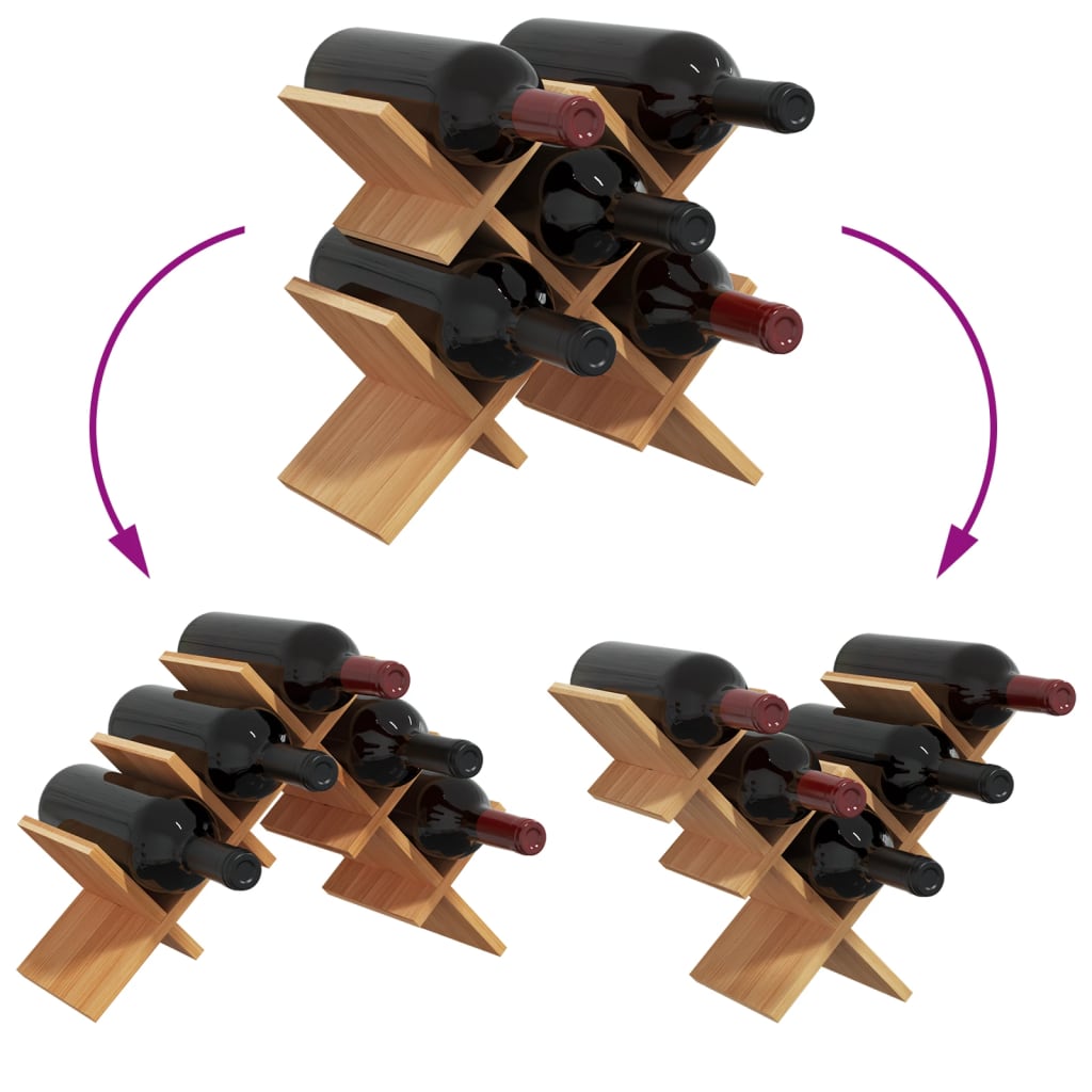 Raft De Vin, Pentru 5 Sticle, 41X15X25 Cm, Bambus