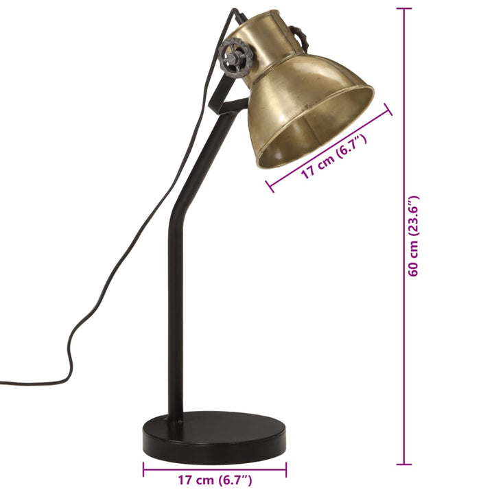 Lampă De Birou 25 W, Antichizată, 17X17X60 Cm, E27