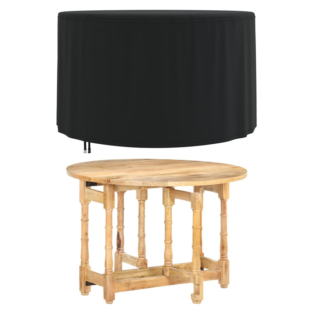 Husă Mobilier De Grădină Rotundă Negru Ø Oxford 420D