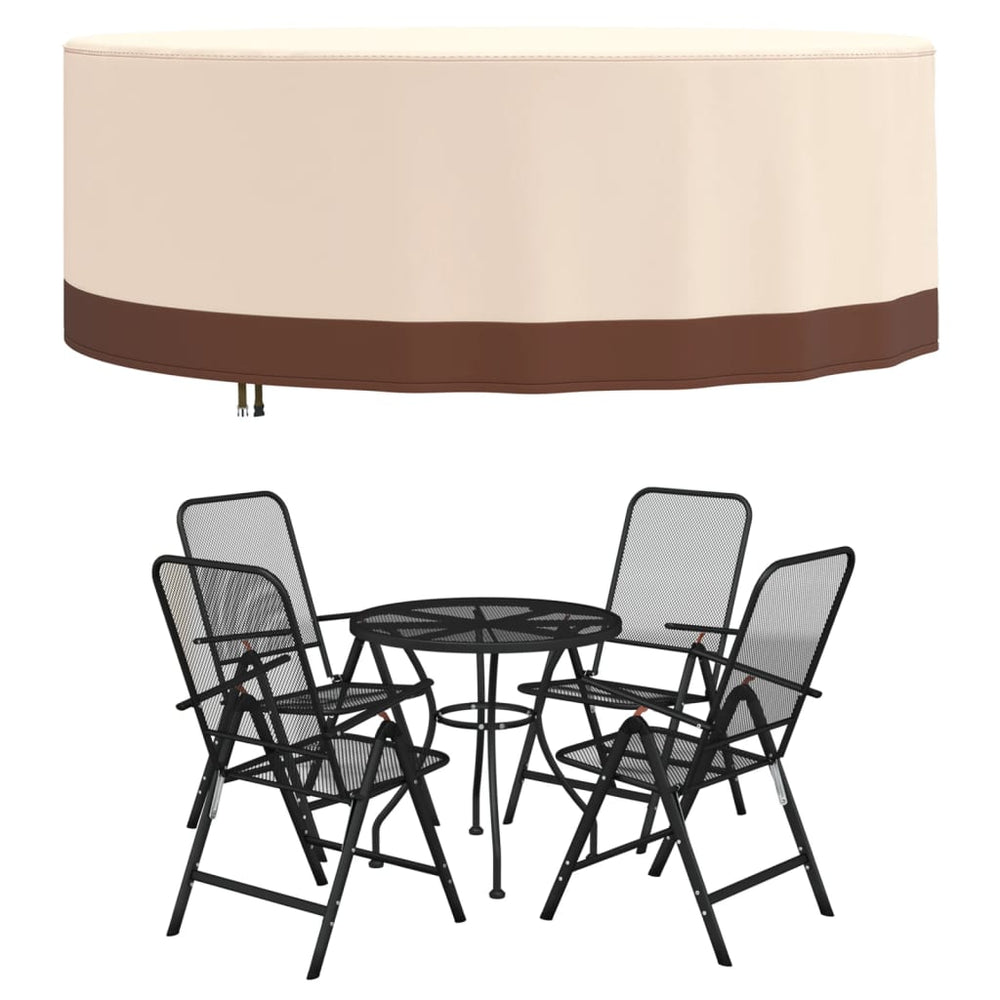Husă Mobilier De Grădină Rotundă, Bej, Ø Oxford 600D