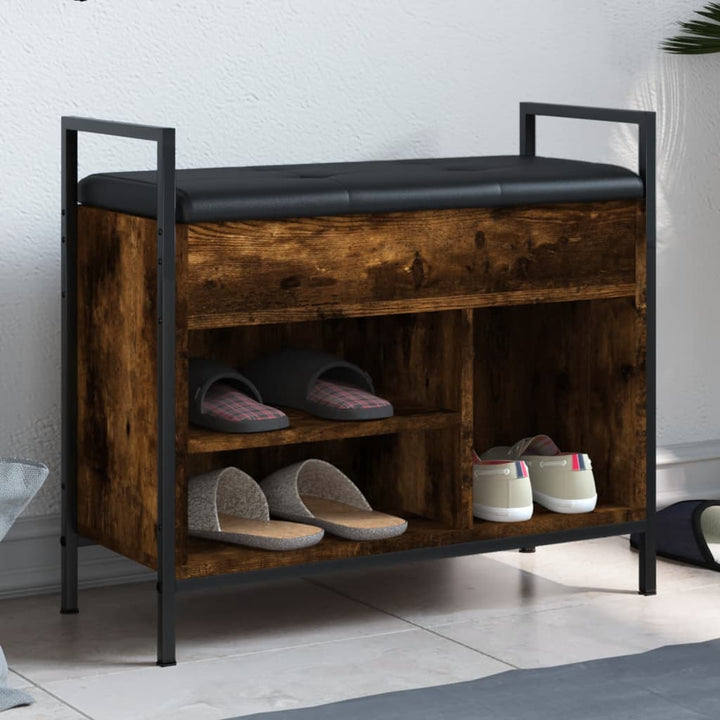 Bancă De Pantofi, Gri Sonoma, 65,5X32X57,5 Cm, Lemn Prelucrat