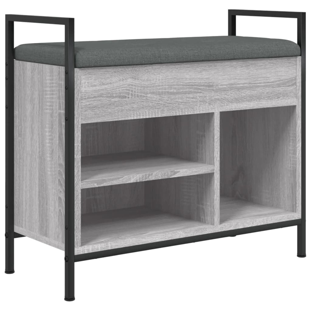Bancă De Pantofi, Gri Sonoma, 65,5X32X57,5 Cm, Lemn Prelucrat