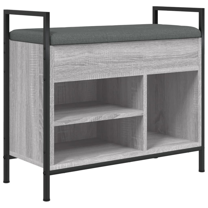 Bancă De Pantofi, Gri Sonoma, 65,5X32X57,5 Cm, Lemn Prelucrat