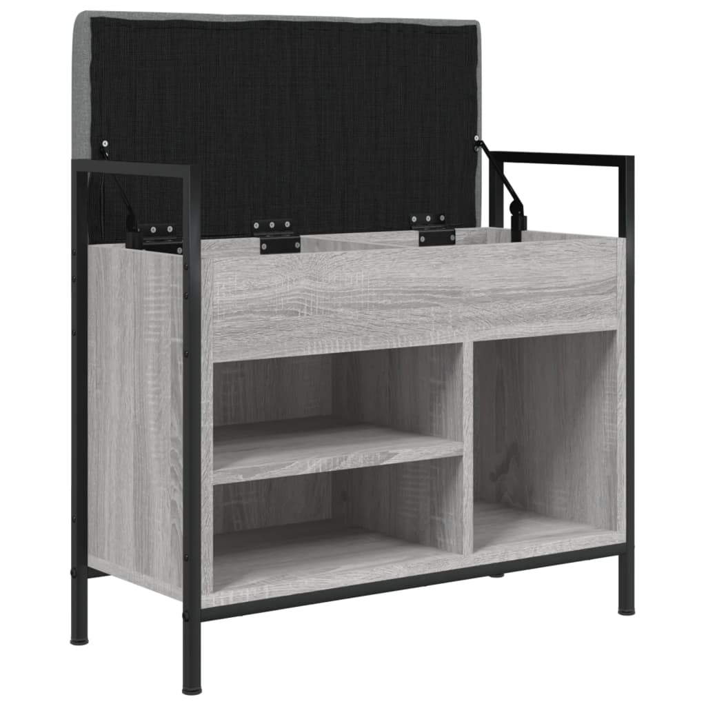 Bancă De Pantofi, Gri Sonoma, 65,5X32X57,5 Cm, Lemn Prelucrat
