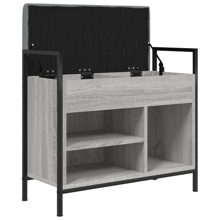 Bancă De Pantofi, Gri Sonoma, 65,5X32X57,5 Cm, Lemn Prelucrat