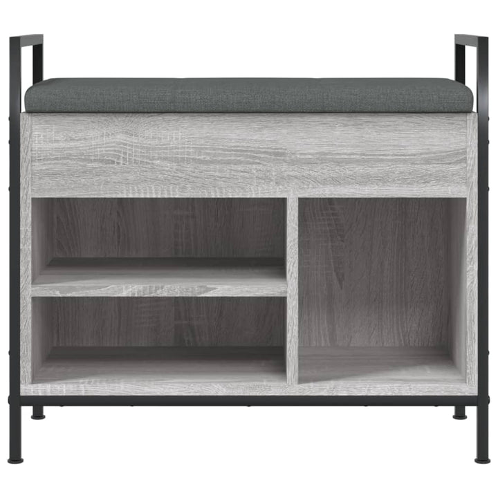 Bancă De Pantofi, Gri Sonoma, 65,5X32X57,5 Cm, Lemn Prelucrat