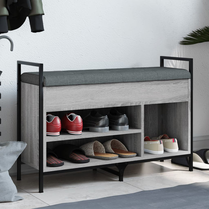 Bancă De Pantofi, Gri Sonoma, 65,5X32X57,5 Cm, Lemn Prelucrat