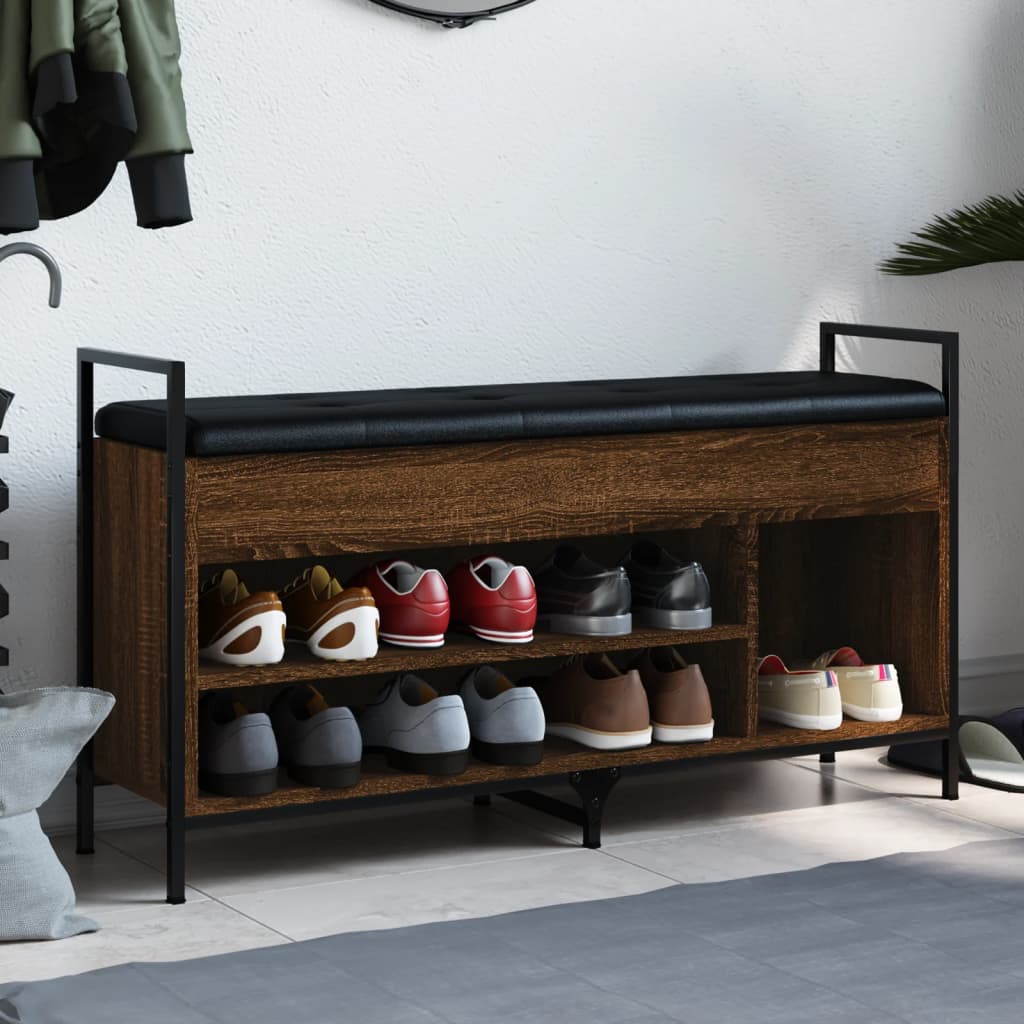 Bancă De Pantofi, Gri Sonoma, 65,5X32X57,5 Cm, Lemn Prelucrat