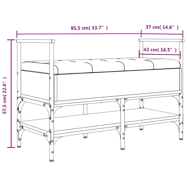 Bancă De Pantofi, , 85,5X42X57,5 Cm, Lemn Prelucrat
